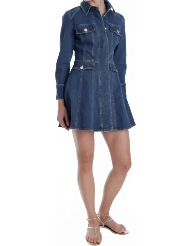Daniela Mini Dress - Warmer Months, Stretchy Denim