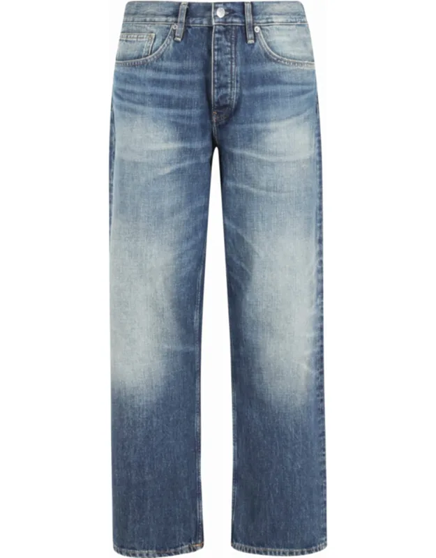 Loose Five-pocket Organic Cotton Jeans