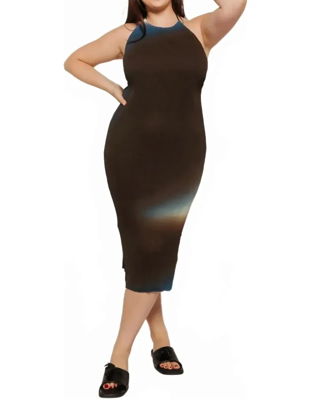 Pleated Midi Dress