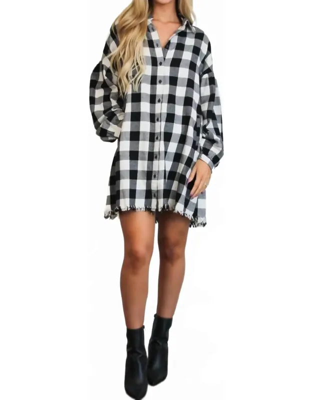 Plaid Shirt Dress