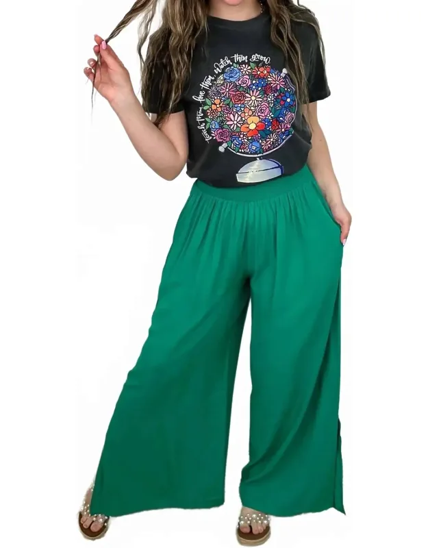 High-rise Rayon Wide Leg Pants