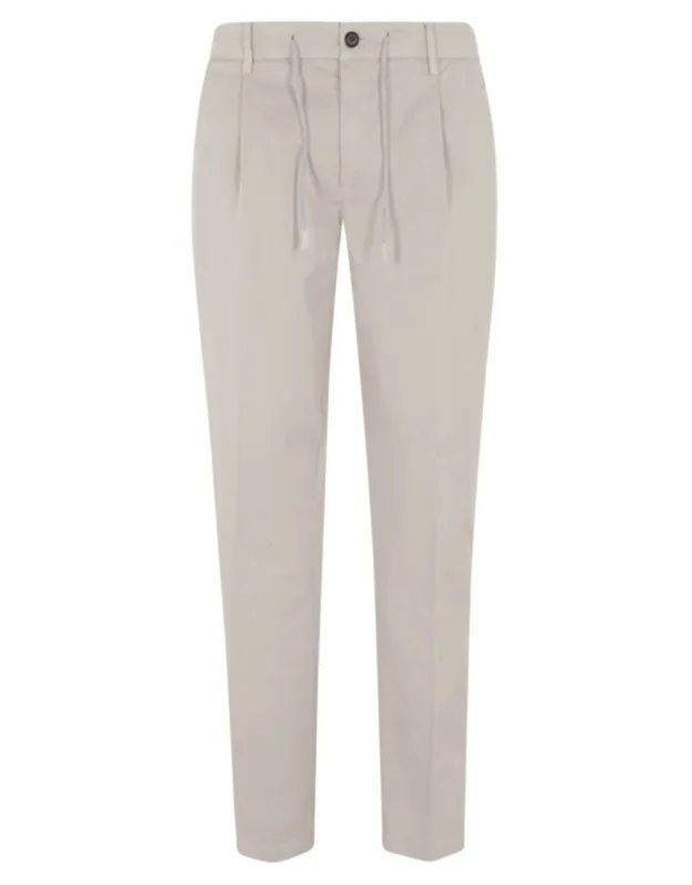 Jogger Drawstring Cotton Straight-leg Pants