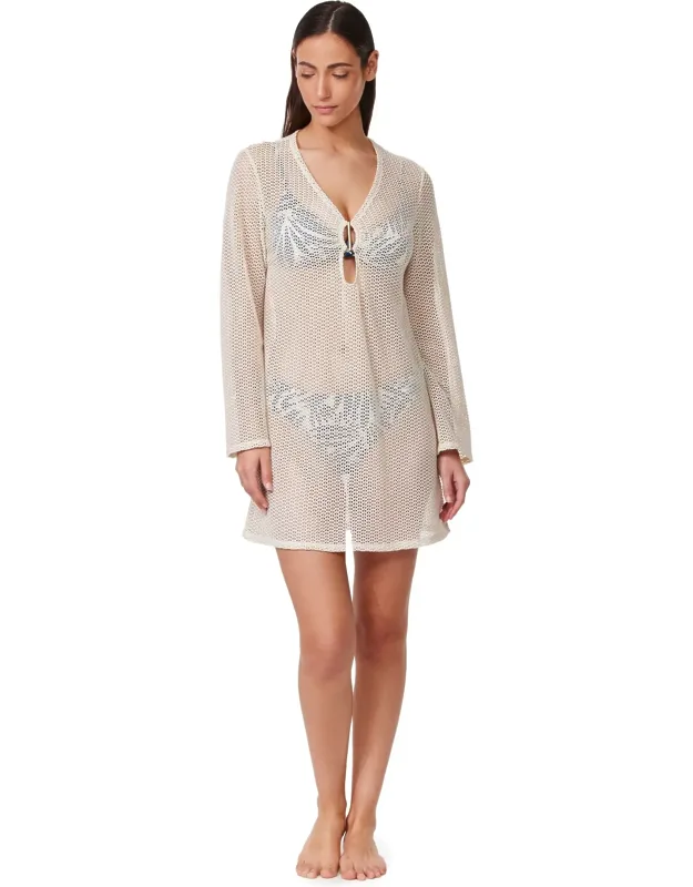 Crochet Mini Dress Cover-up