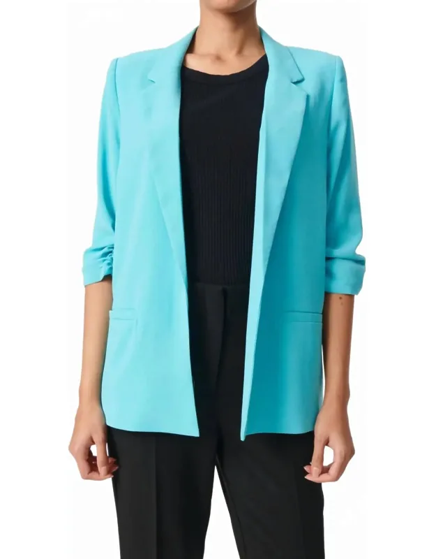 Shirley Quarter Sleeve Open Front Blazer