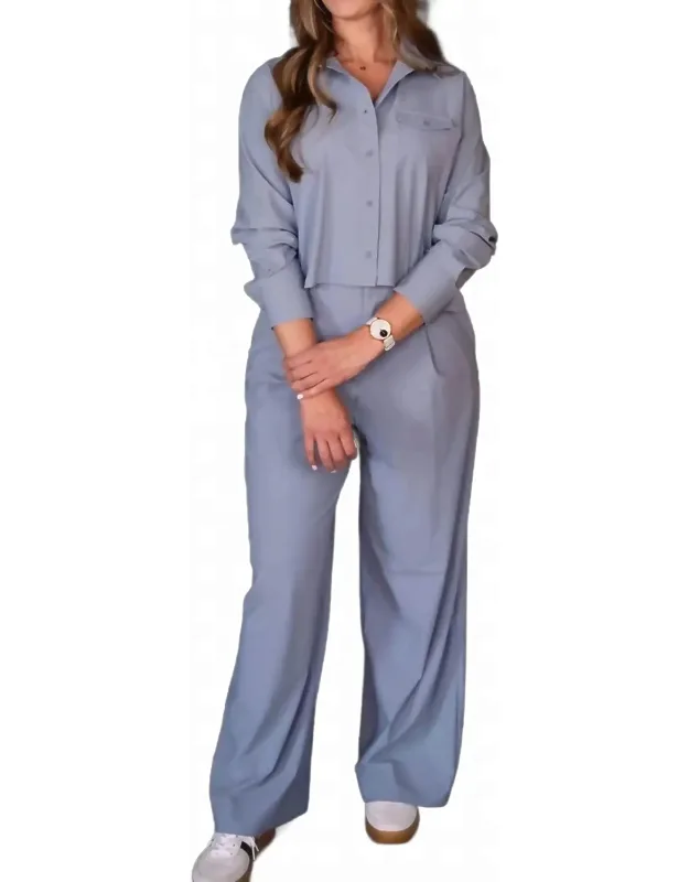 Phoenix Wide Leg Pleated Trousers