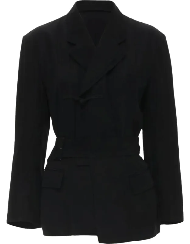 Chinese Knot Semi Detached Hem Blazer