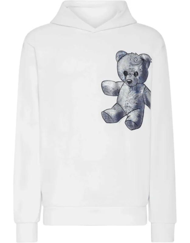 Hoodie Sweatshirt Teddy Bear With Soft Cotton Fleece And Rib Knit Cuffs