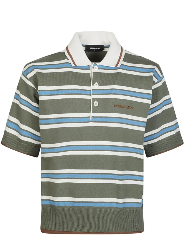 Striped Cotton Polo Shirt