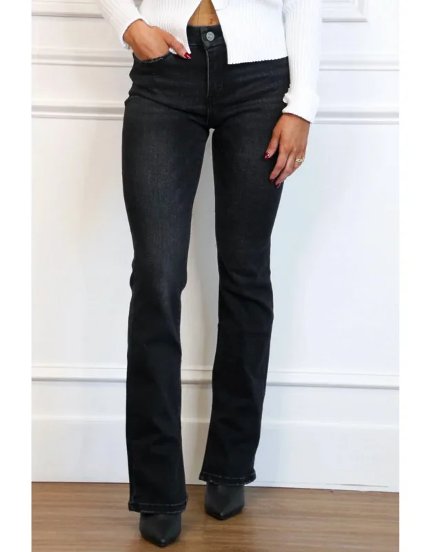 Bootcut Slit Hem Jeans