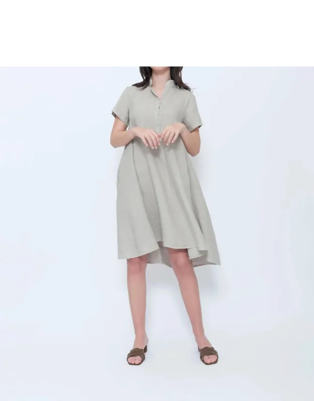 Collared Swing Midi Dress