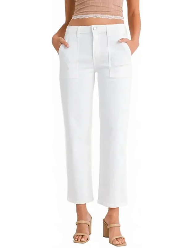 Utility Pocket Straight Jeans