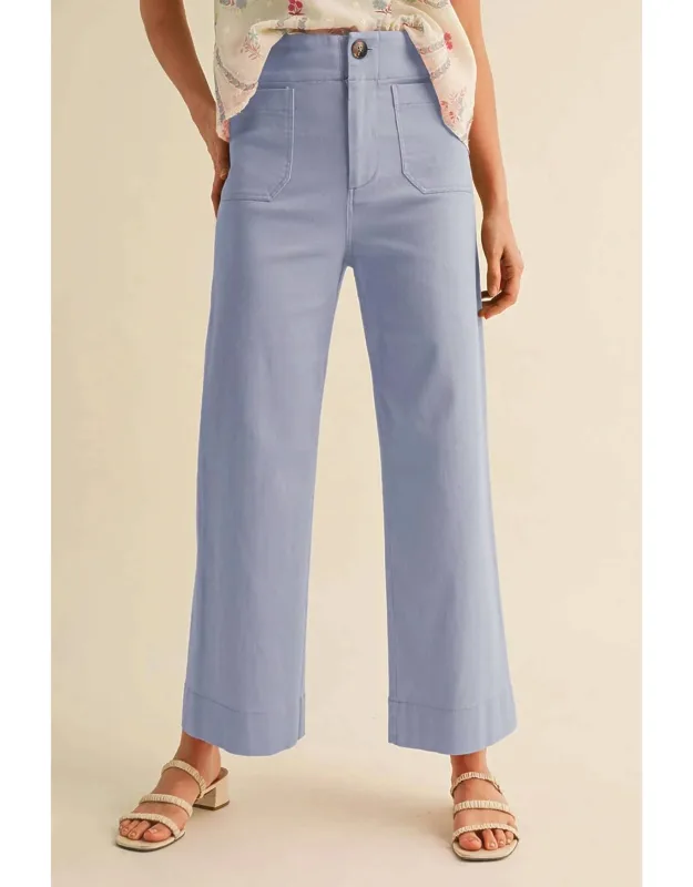 High Waist Cropped Wide Leg Pants