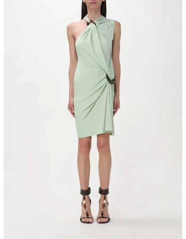 One Shoulder Draped Jersey Dress