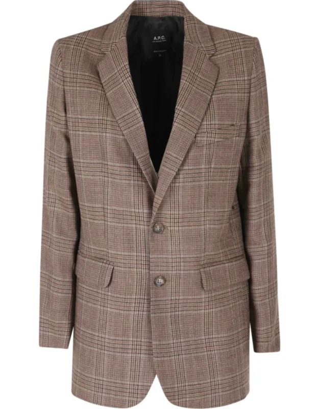 Annie Flap Pocket Single-breasted Wool Blazer