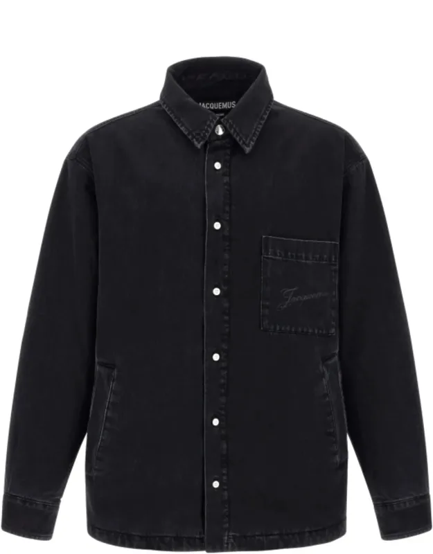 Faded Cotton Denim Boulanger Shirt