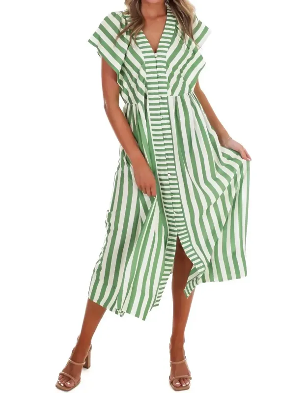 Hometown Honey Stripe Midi Dress