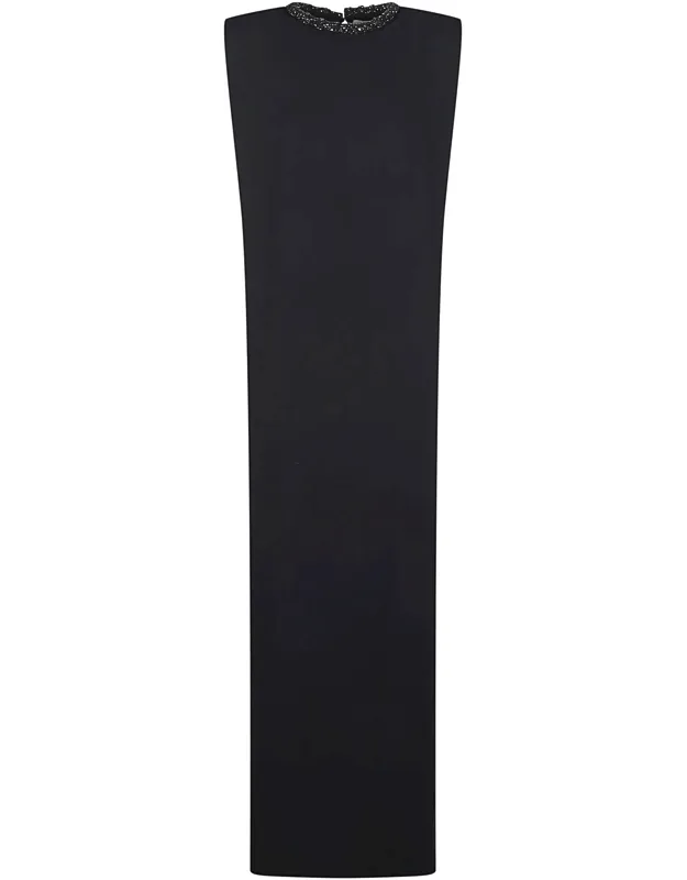 Sleek Acetate Maxi Dress