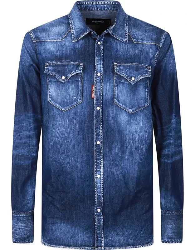 Classic Western Cotton Denim Shirt