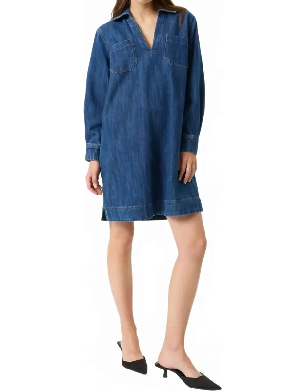 Zianna Long Sleeve Collar Dress