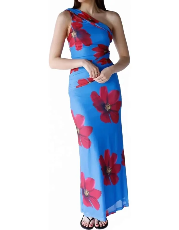 One Shoulder Maxi Dress