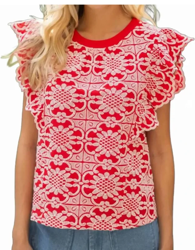 Scallop Ruffle Top