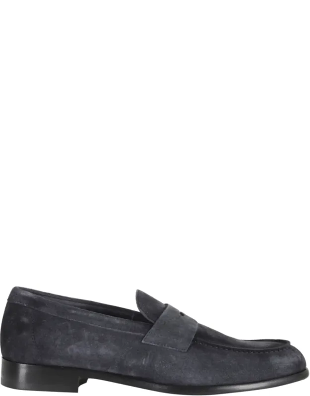 Penny Rubber-sole Suede Loafers