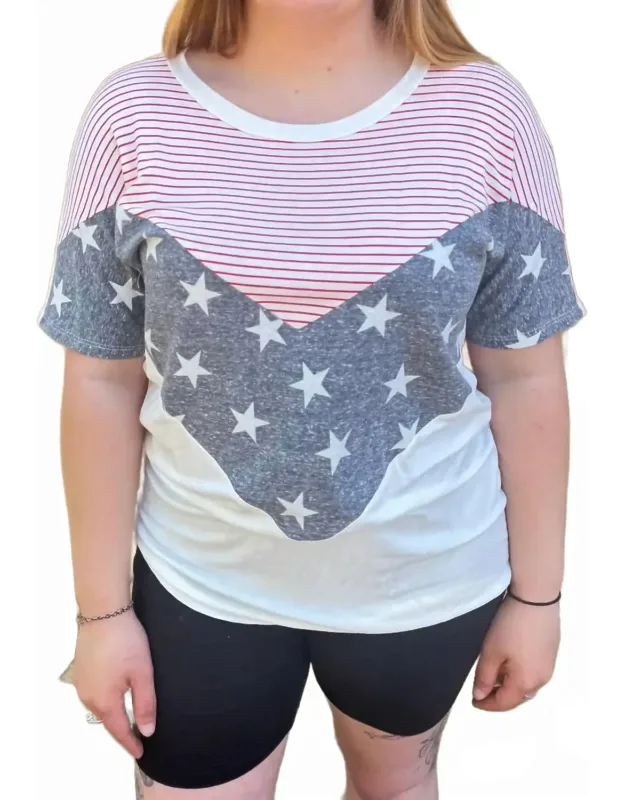 Stars And Stripes Chevron Tee