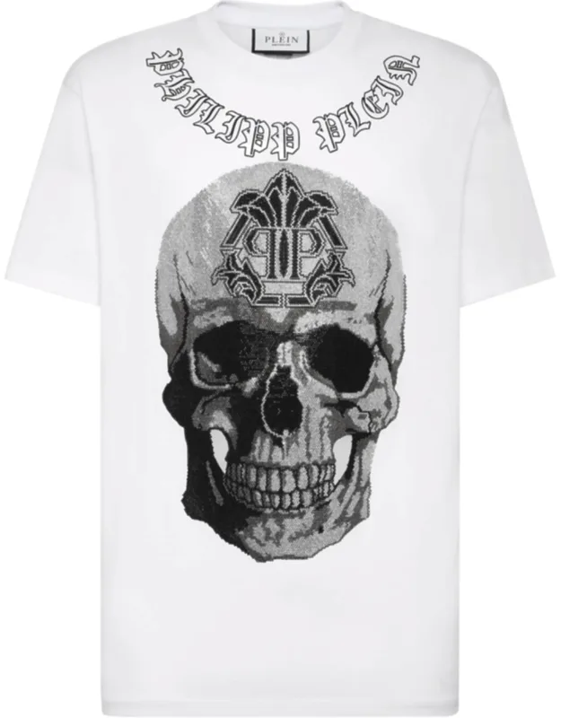 T-shirt Round Neck Ss Banner Cotton Jersey Bejeweled