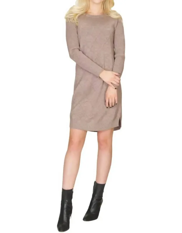 Knot Diamond Design Knit Sweater Dress