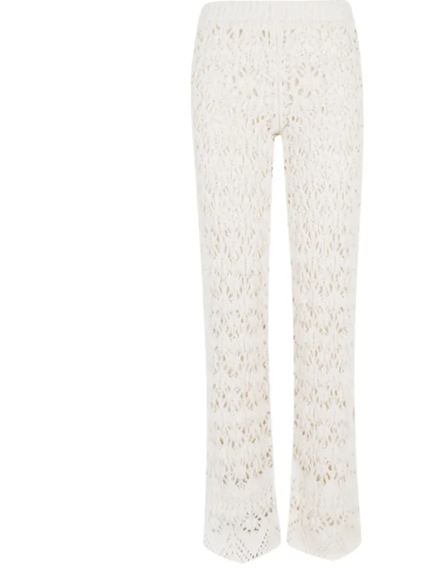 Lagoon Romance Ankle-slit Cotton Pants