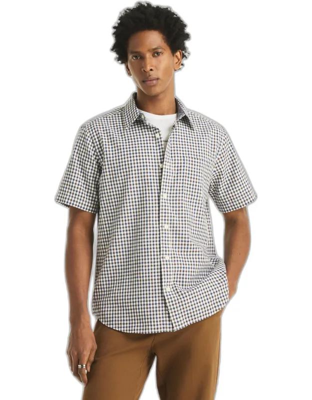 Classic Fit Short-sleeve Plaid Shirt