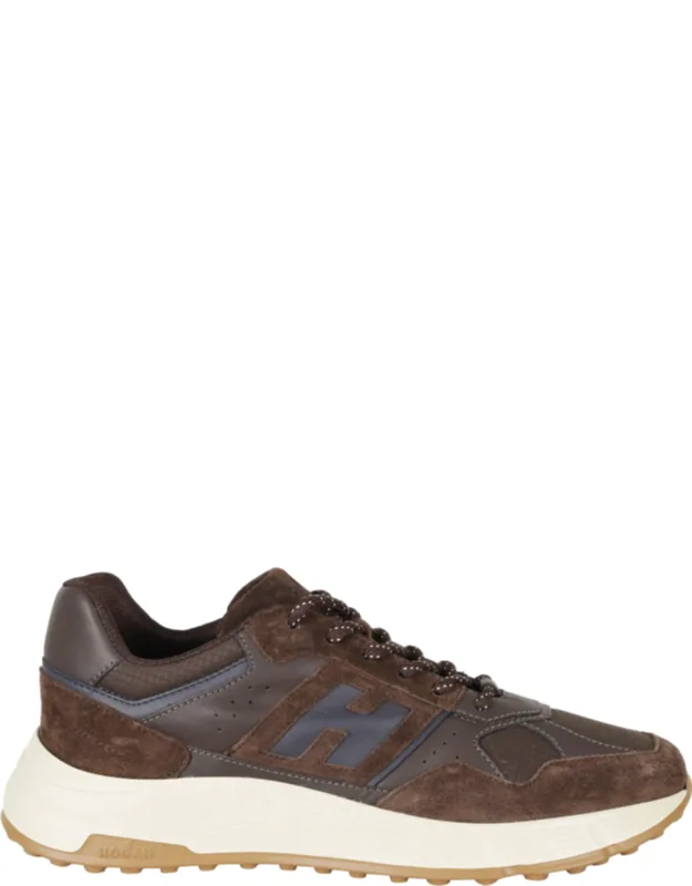 Hyperlight Smooth Leather Suede Rubber Sole Sneakers