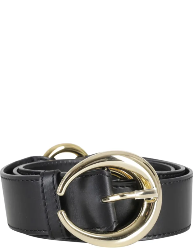 Ring Belt 35mm Ring-inserts Leather Belt