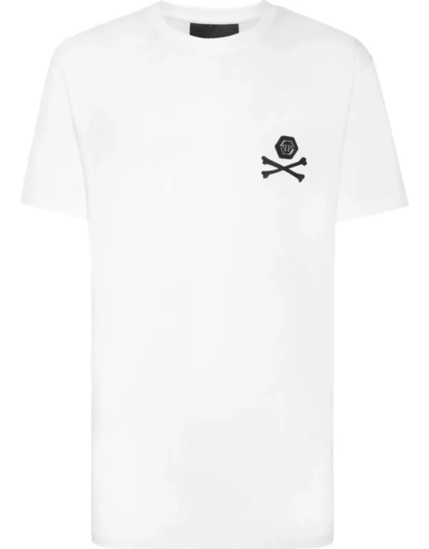 T-shirt With Skeleton And Crystals