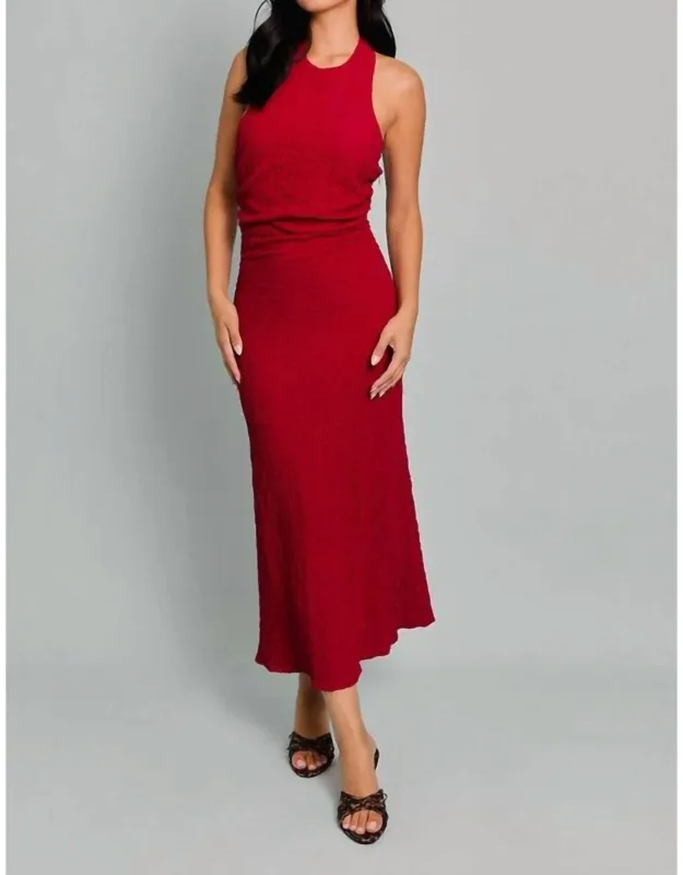 Halter Neck Midi Dress