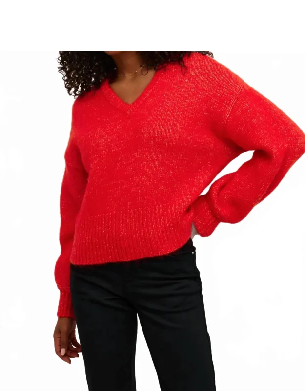 V-neck Casual Fit Pullover Sweater