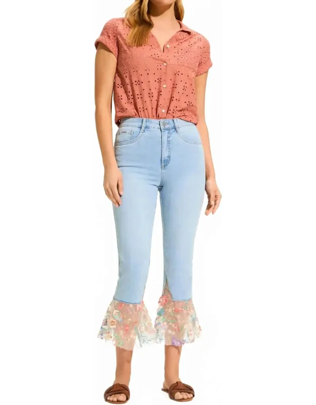 Flair Crop Denim Jeans