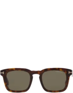 Dax Green Square Sunglasses Ft0751 52n