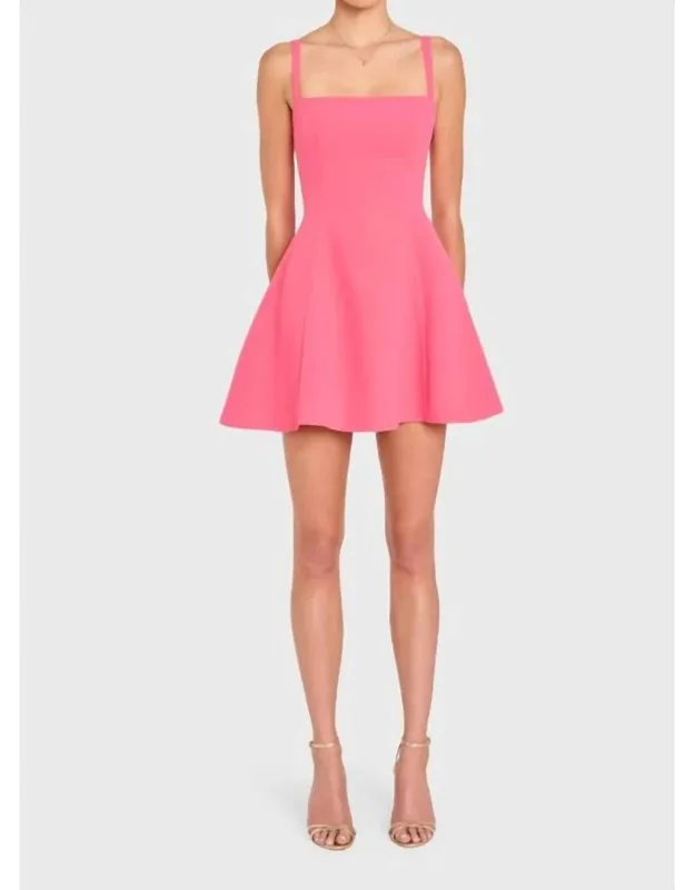 Anna Mini Dress With Ruched Bodice And Adjustable Straps
