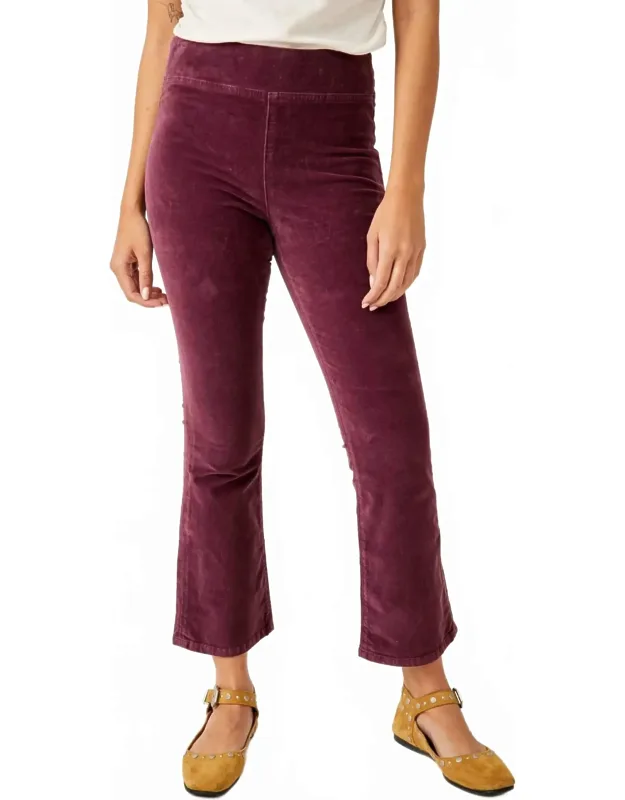 In My Feelings Velvet Crop Slim Pants