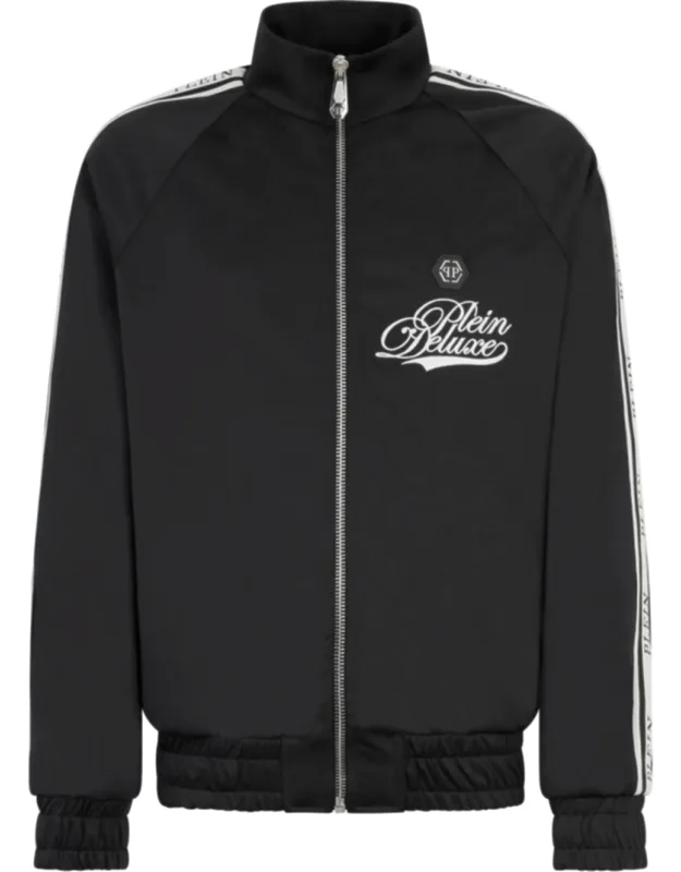 Tracksuit Jacket Plein Deluxe Signature With Streamlined Construction And Full Zip Front
