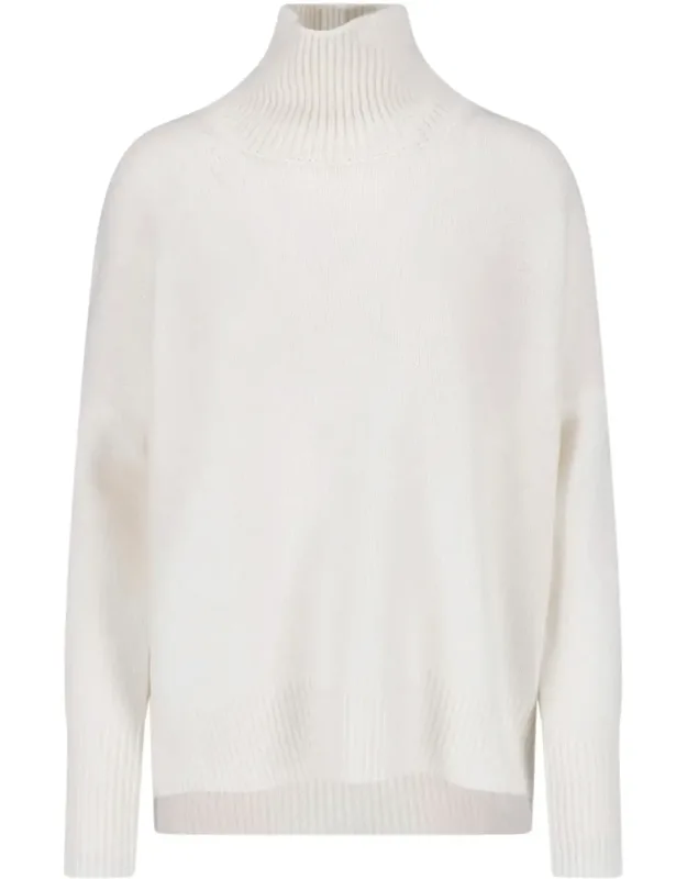 Ribbed Turtleneck Relaxed Knit Sweater