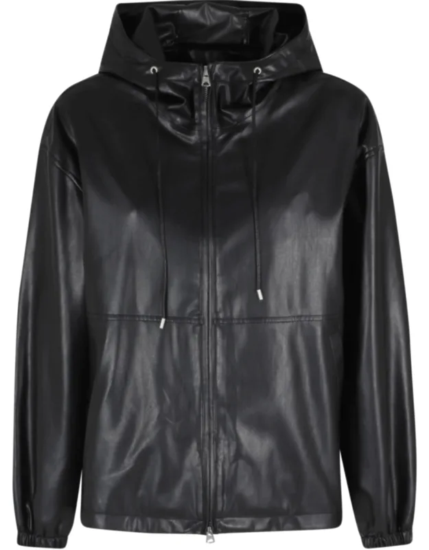 Leather Windbreaker Jacket