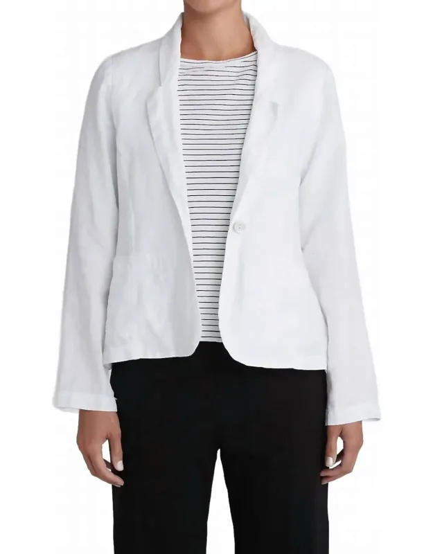 Linen Button Blazer