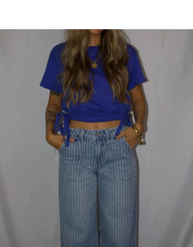 Side Tie Crew Tee