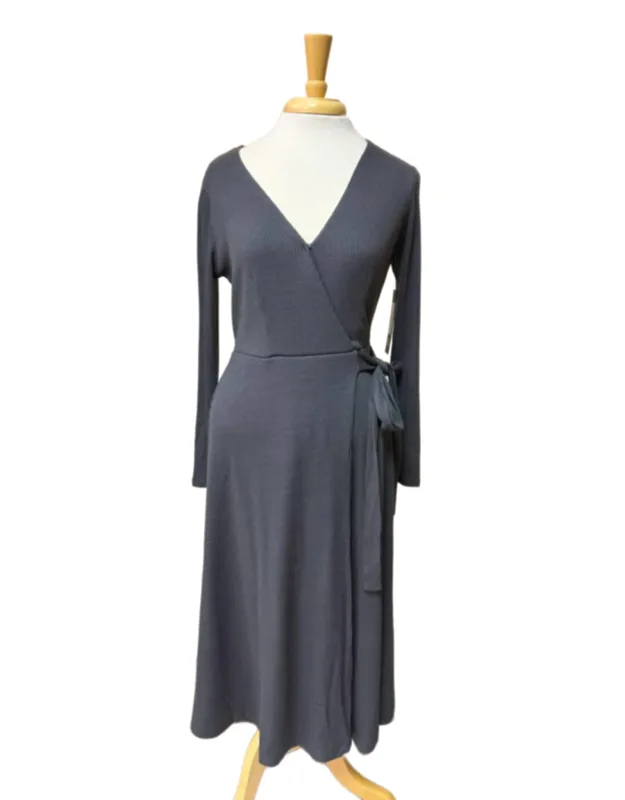 V Neck Wrap Knit Dress