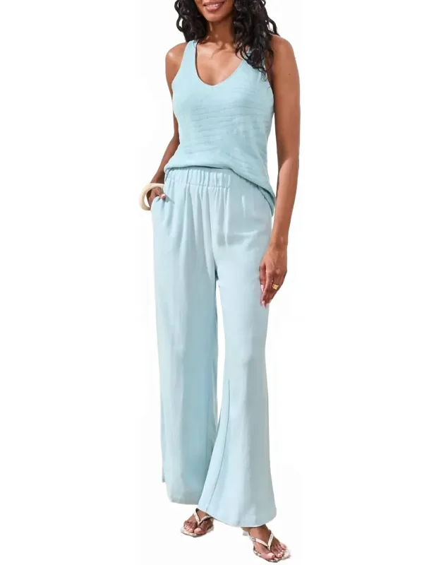 Pull On Ankle Pants With Front Pockets