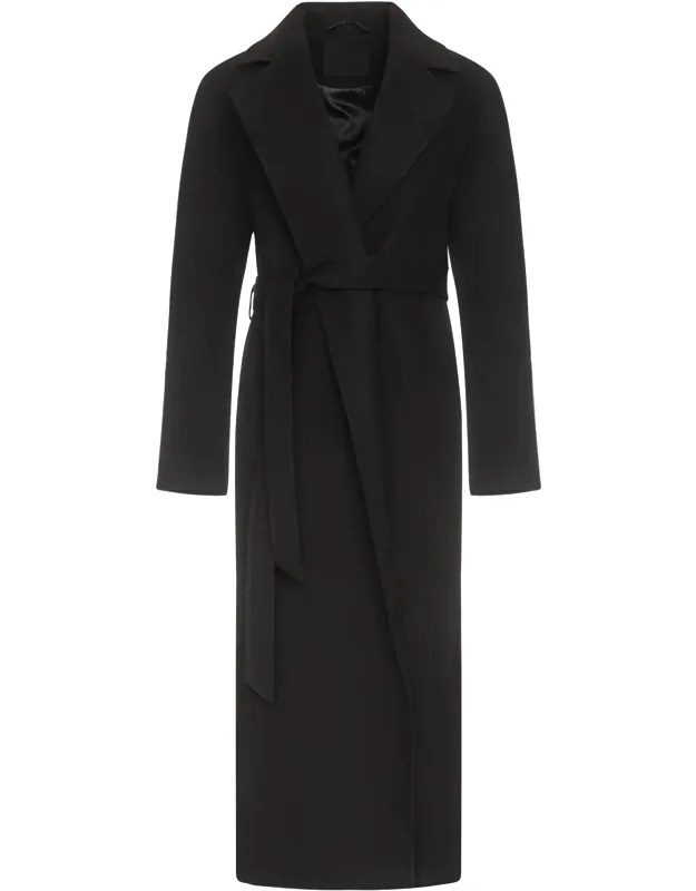 Comfort Wraparound Wool Cashmere Coat