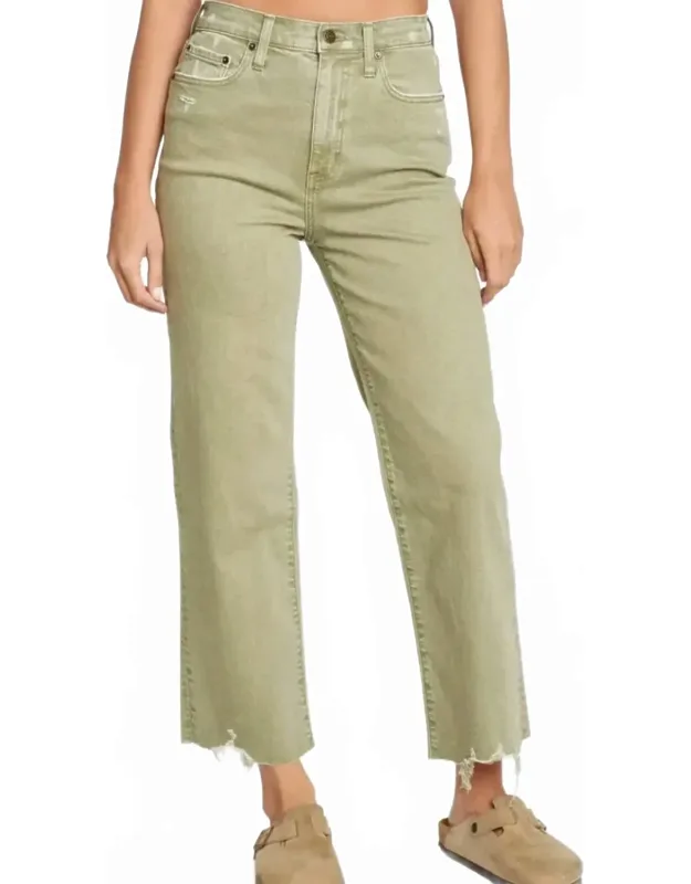 High Rise Wide Ankle Length Jeans