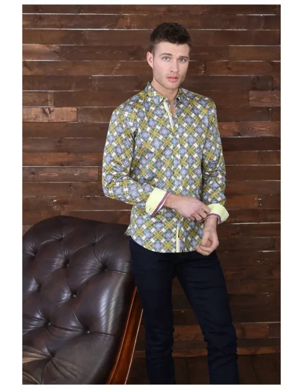 Pattern Button Down Shirt